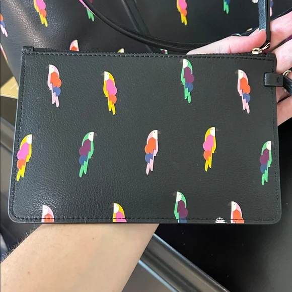 TESERVED Kate Spade Molly Flock Large Reversible Tote with Pouch - NWT Leather - Picture 14 of 17